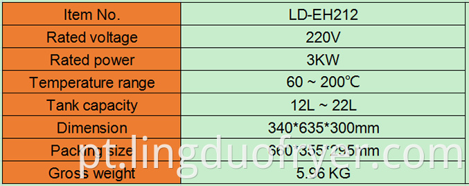 Electric Fryer Product Details